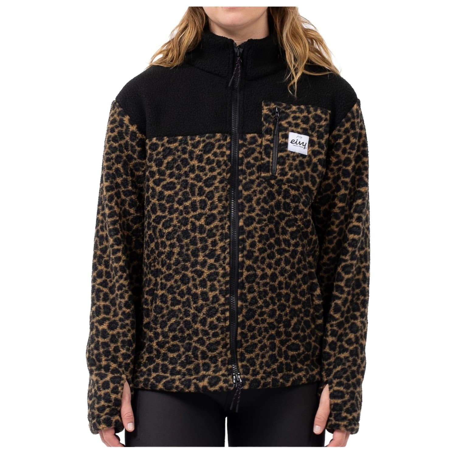 Поларено яке Eivy Women's Versa Sherpa Jacket Fleece jacket - Black / Leopard
