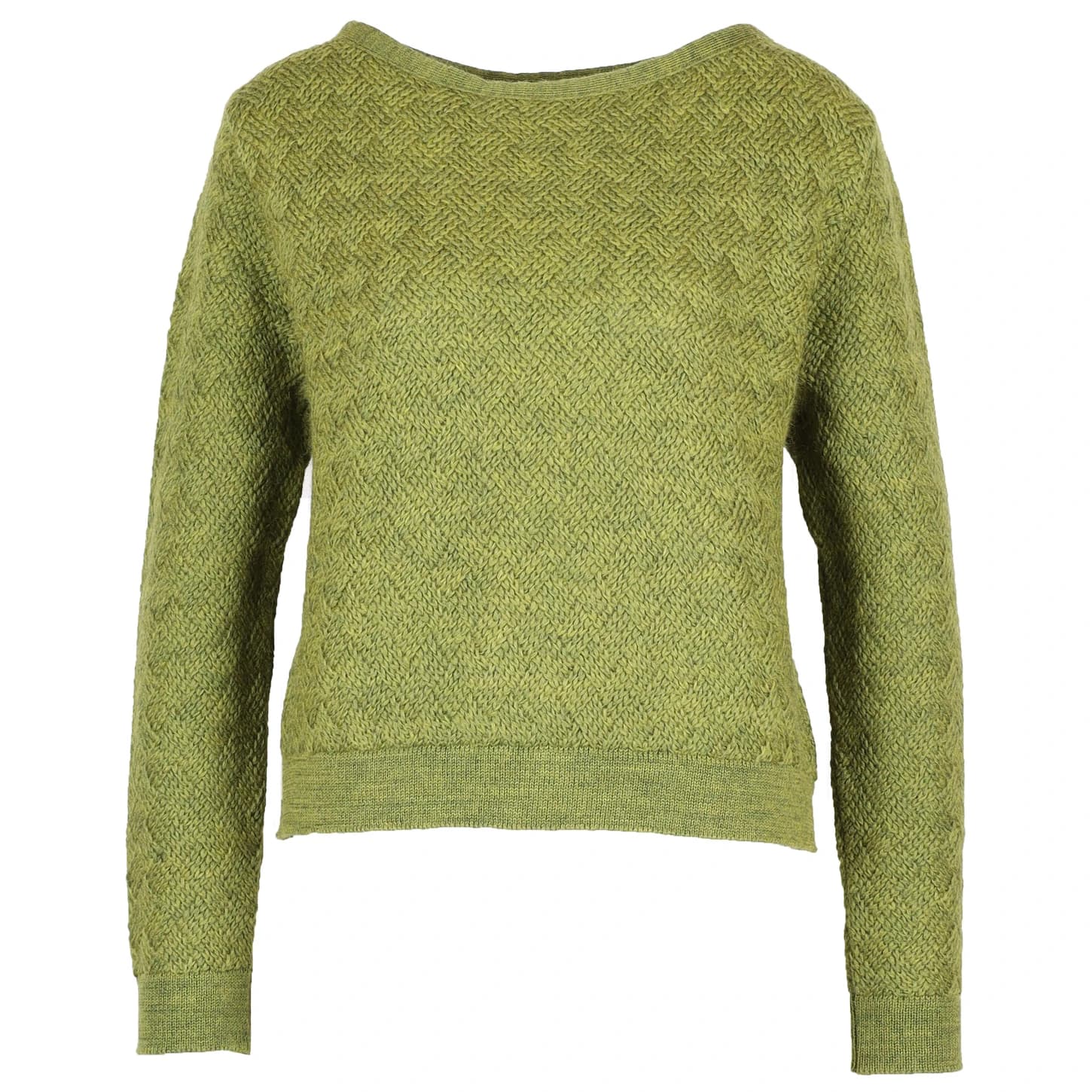 Дамски вълнен пуловер Flomax Women's Leni Cropped Jumper Wool jumper - Farn Melange
