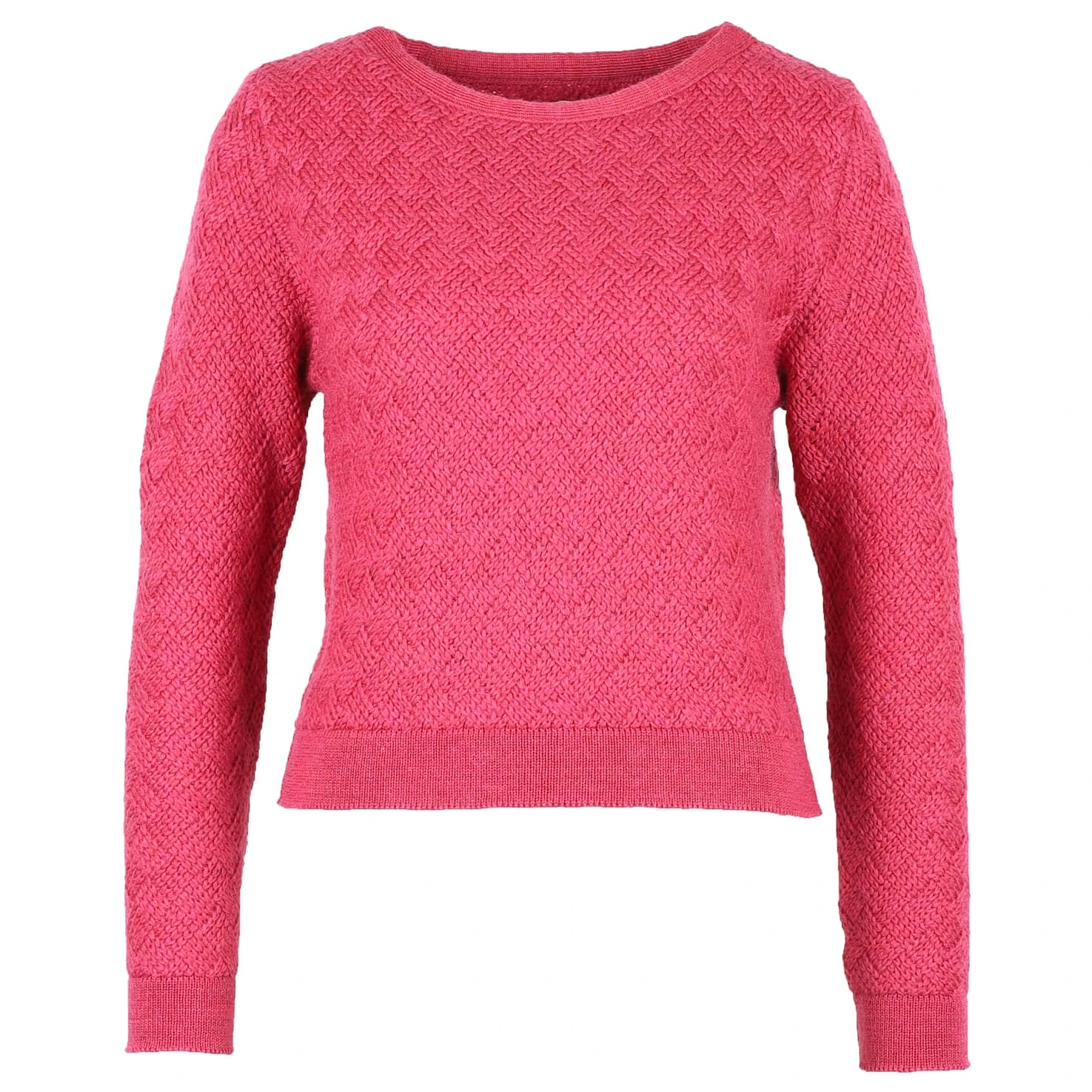 Дамски вълнен пуловер Flomax Women's Leni Cropped Jumper Wool jumper - Himbeer Melange