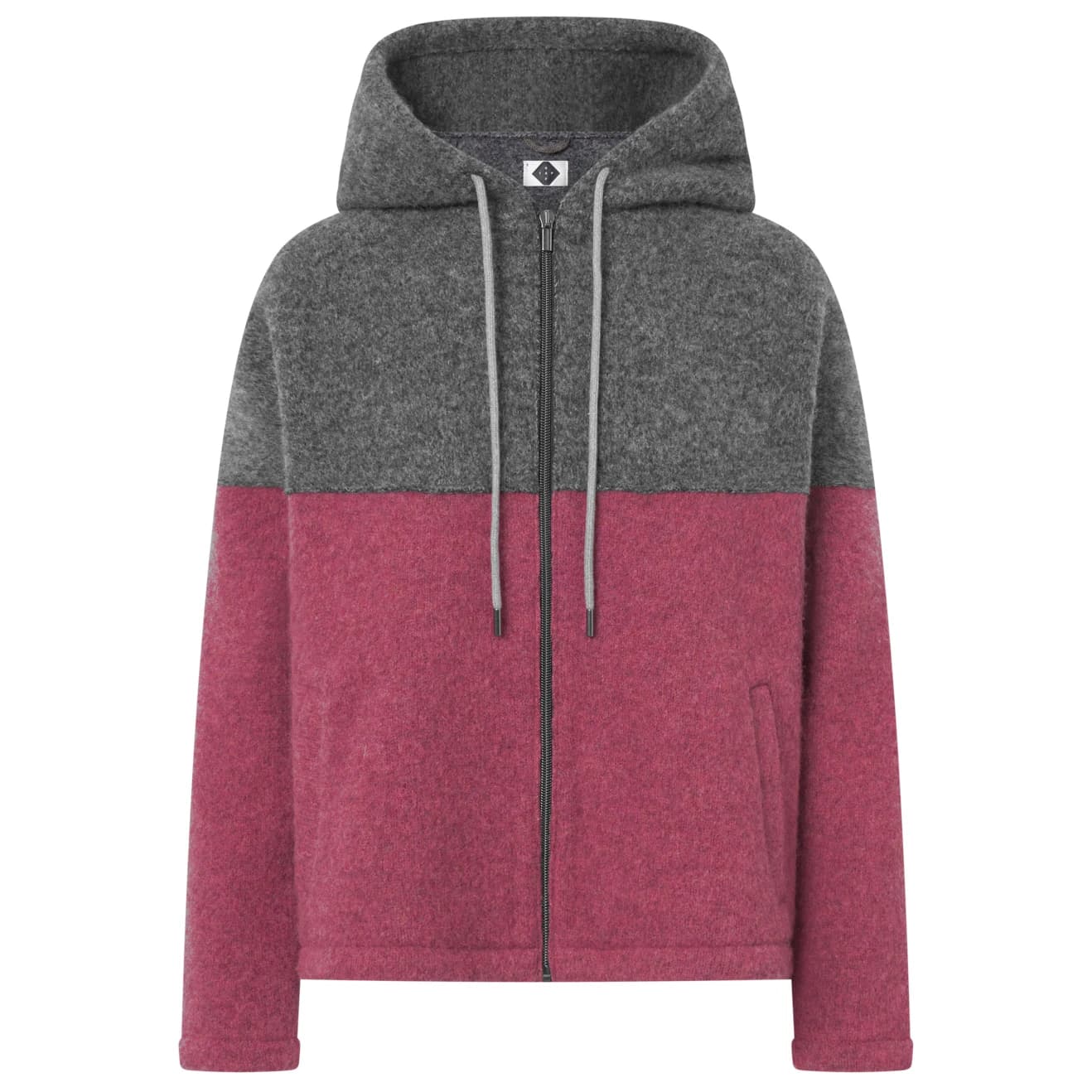 Дамско вълнено яке STAPF Women's Mina Zip-up hoodie - Steinkohle / Clematis
