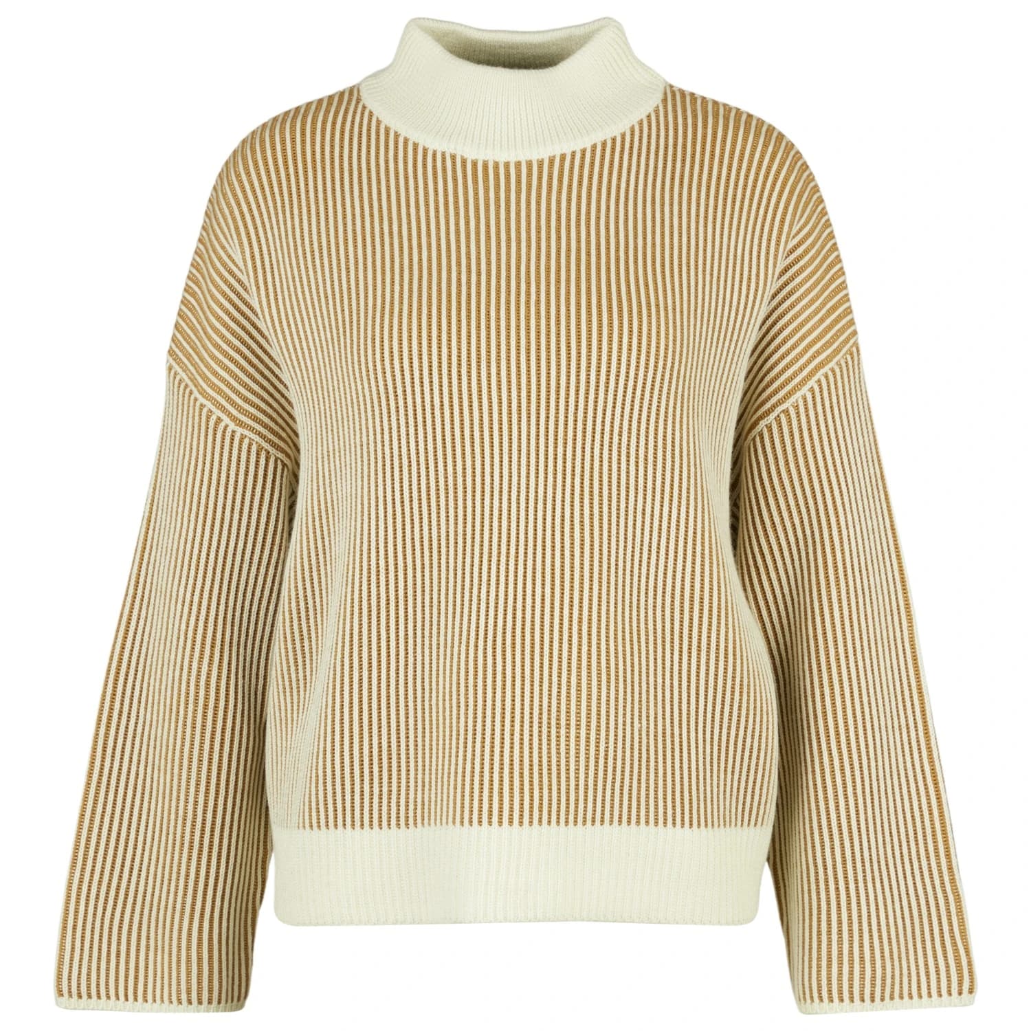 Дамски вълнен пуловер Stoic Women's Heavy MerinoKnit MMXX.Laisdalen Sweater Merino jumper - Birch White / Butternut Brown