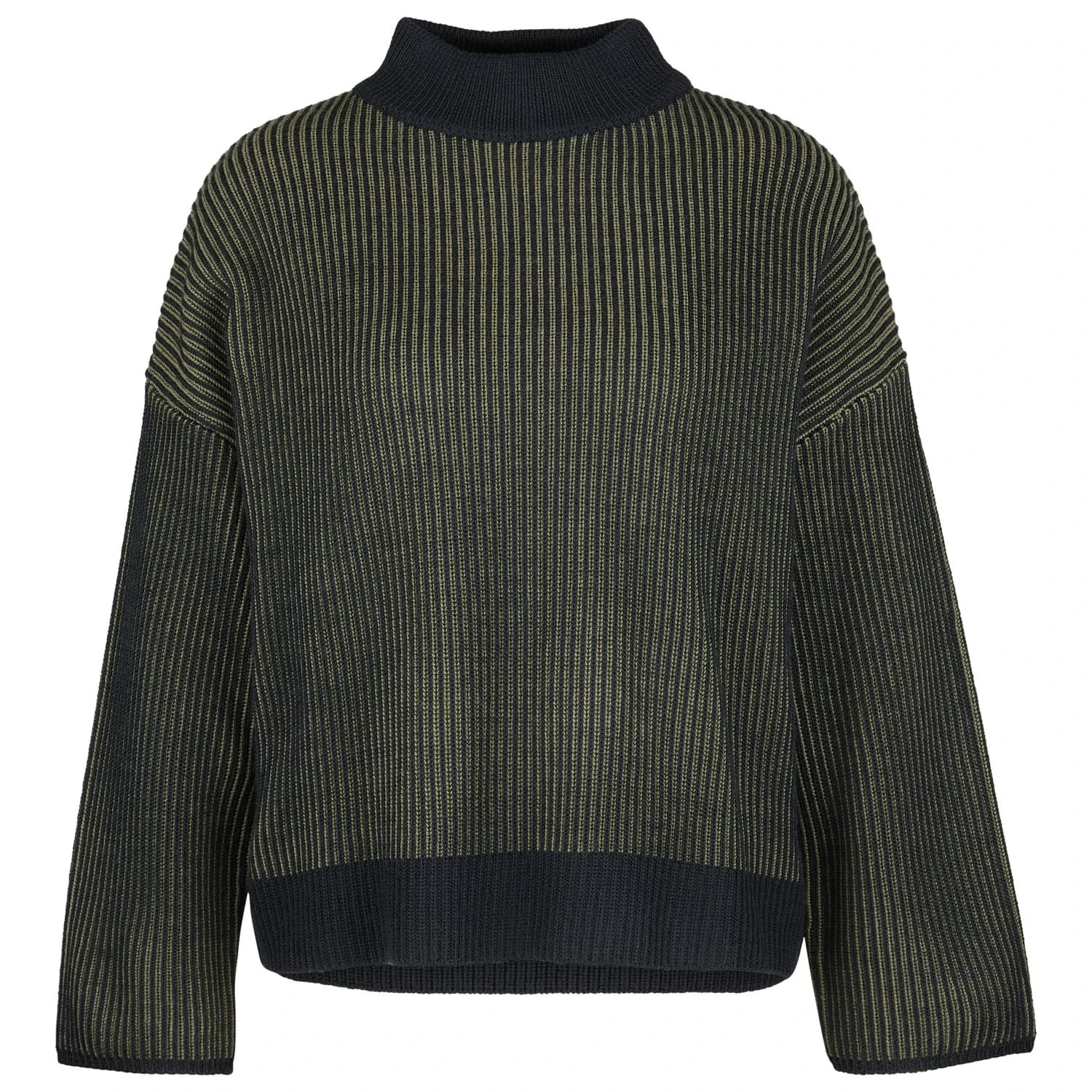 Дамски вълнен пуловер Stoic Women's Heavy MerinoKnit MMXX.Laisdalen Sweater Merino jumper - Black / Olive Green