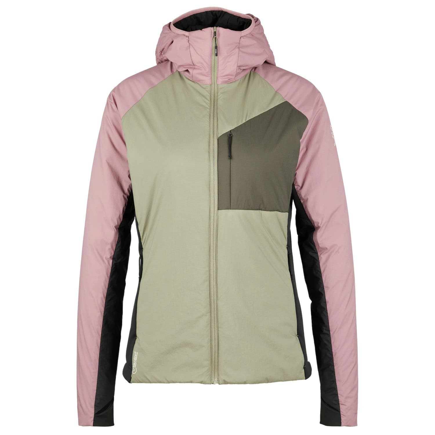 Дамско вълнено яке Stoic Women's MountainWool60 JokkmokkSt. Hybrid Hoody Insulation jacket - Dark Orchid / Multi