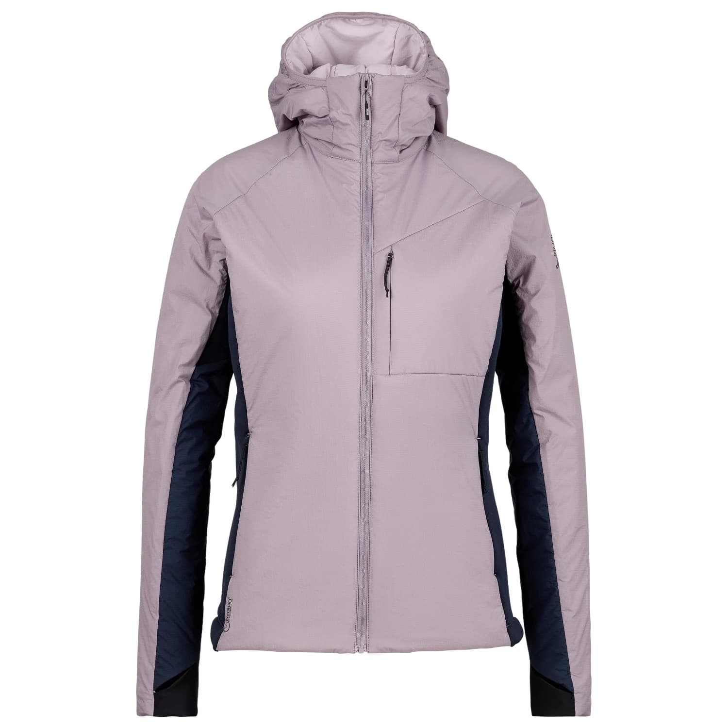 Дамско вълнено яке Stoic Women's MountainWool60 JokkmokkSt. Hybrid Hoody Insulation jacket - Plum Grey / Space Blue