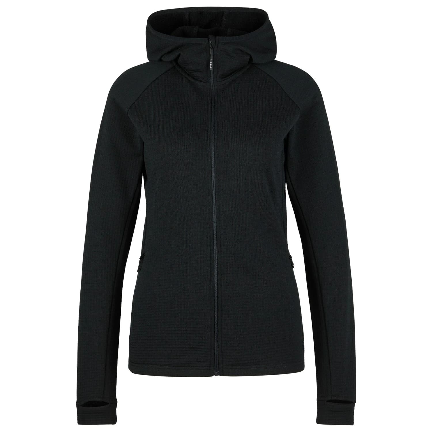 Дамско вълнено яке Stoic Women's MerinoWaffleFleece320 NorrdalSt. Zip Hoody Zip-up hoodie - Black
