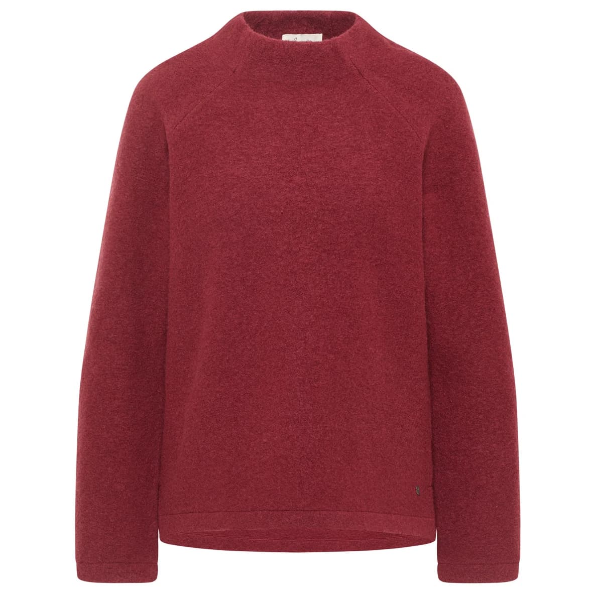 Дамски вълнен пуловер Tranquillo Women's Kurzer Pullover aus Reiner Walkwolle Wool jumper - Fired Brick