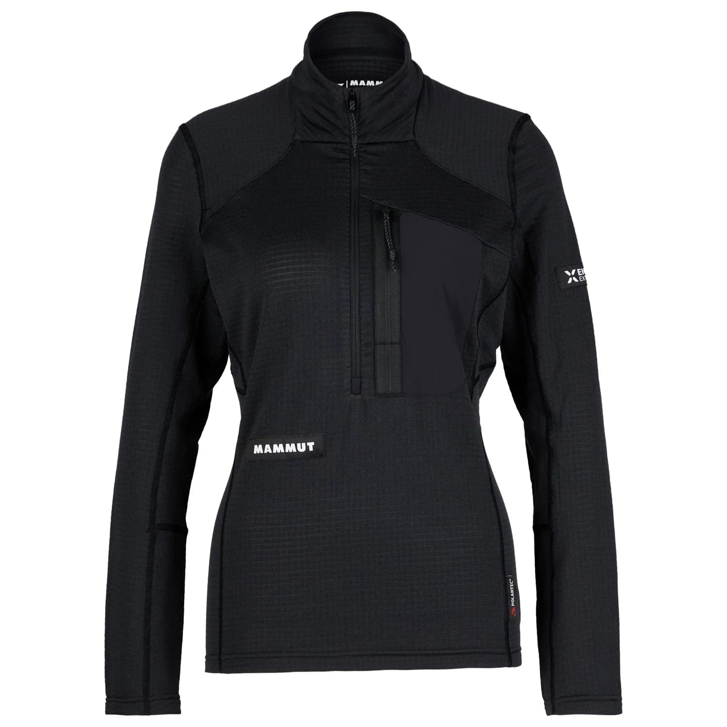Дамски поларен пуловер Mammut Women's Eiger Nordwand Advanced FL Half Zip Pull Fleece jumper - Black