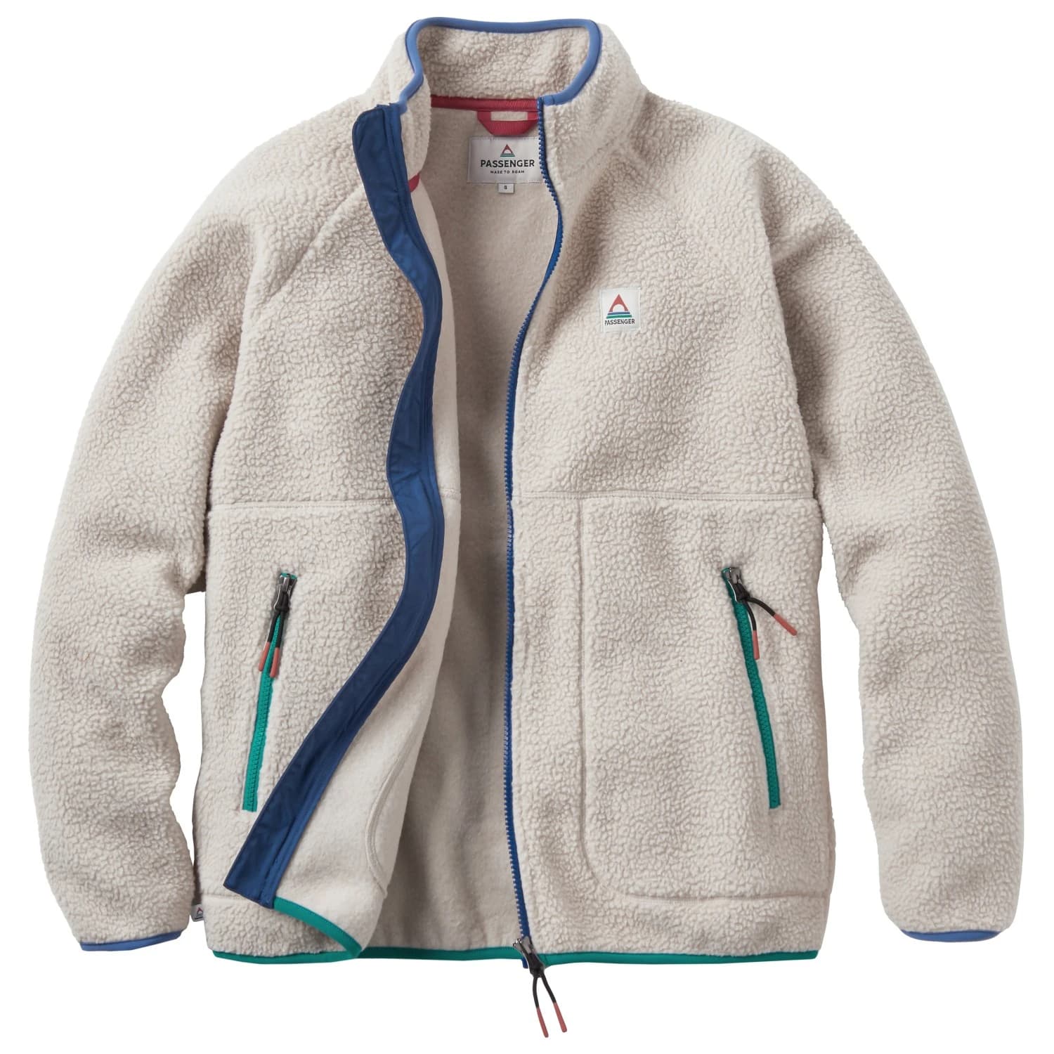 Дамско поларено яке Passenger Women's Fairbanks Full Zip Recycled Sherpa Fleece Fleece jacket - Oatmeal