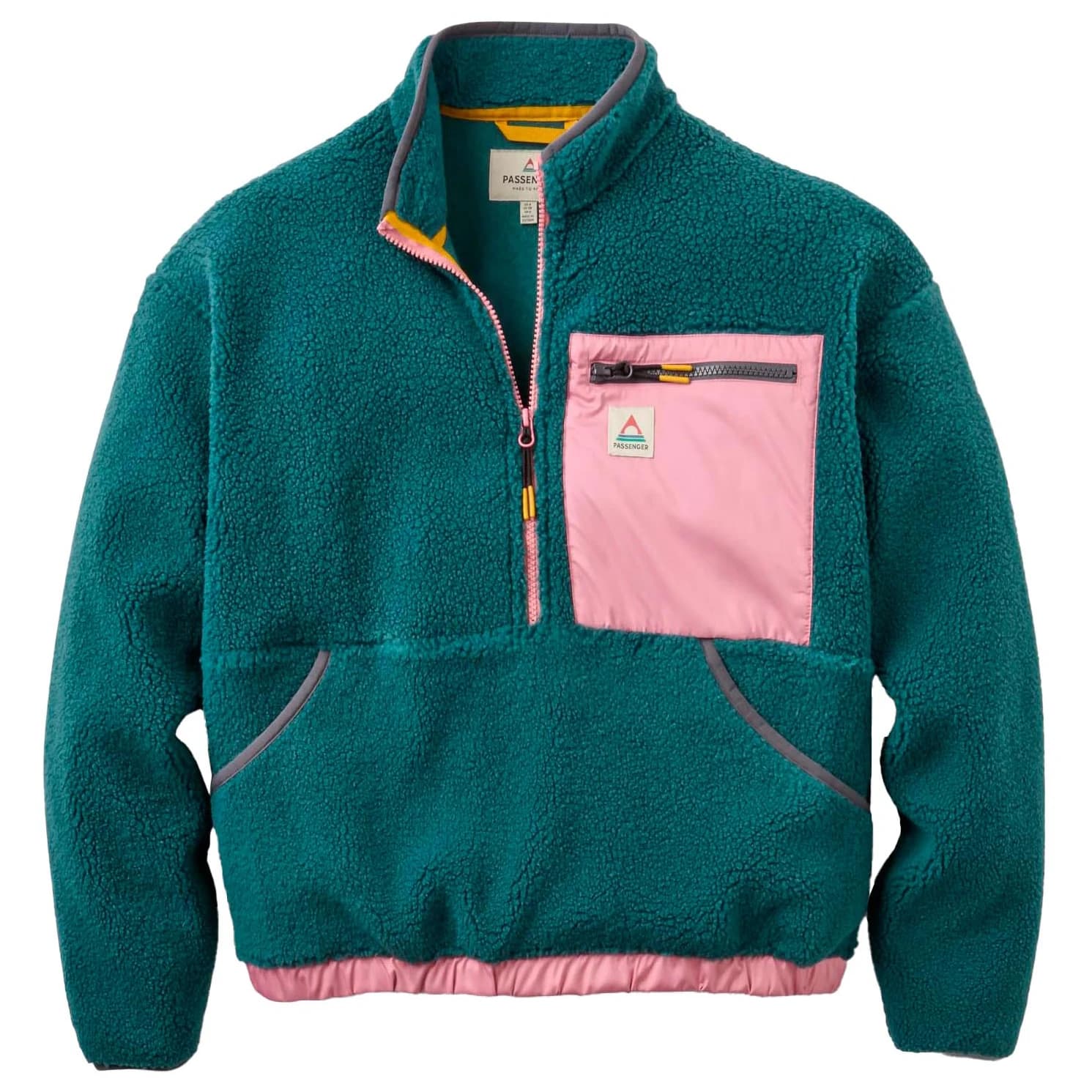 Поларен пуловер Passenger Women's Ravi Recycled Sherpa Fleece Fleece jumper - Mediterranean