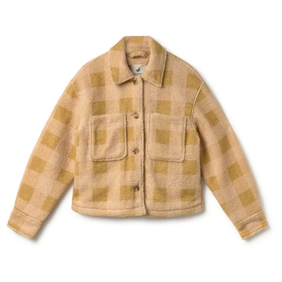 Дамско поларено яке TWOTHIRDS Women's Hoben Fleece jacket - Mustard Check