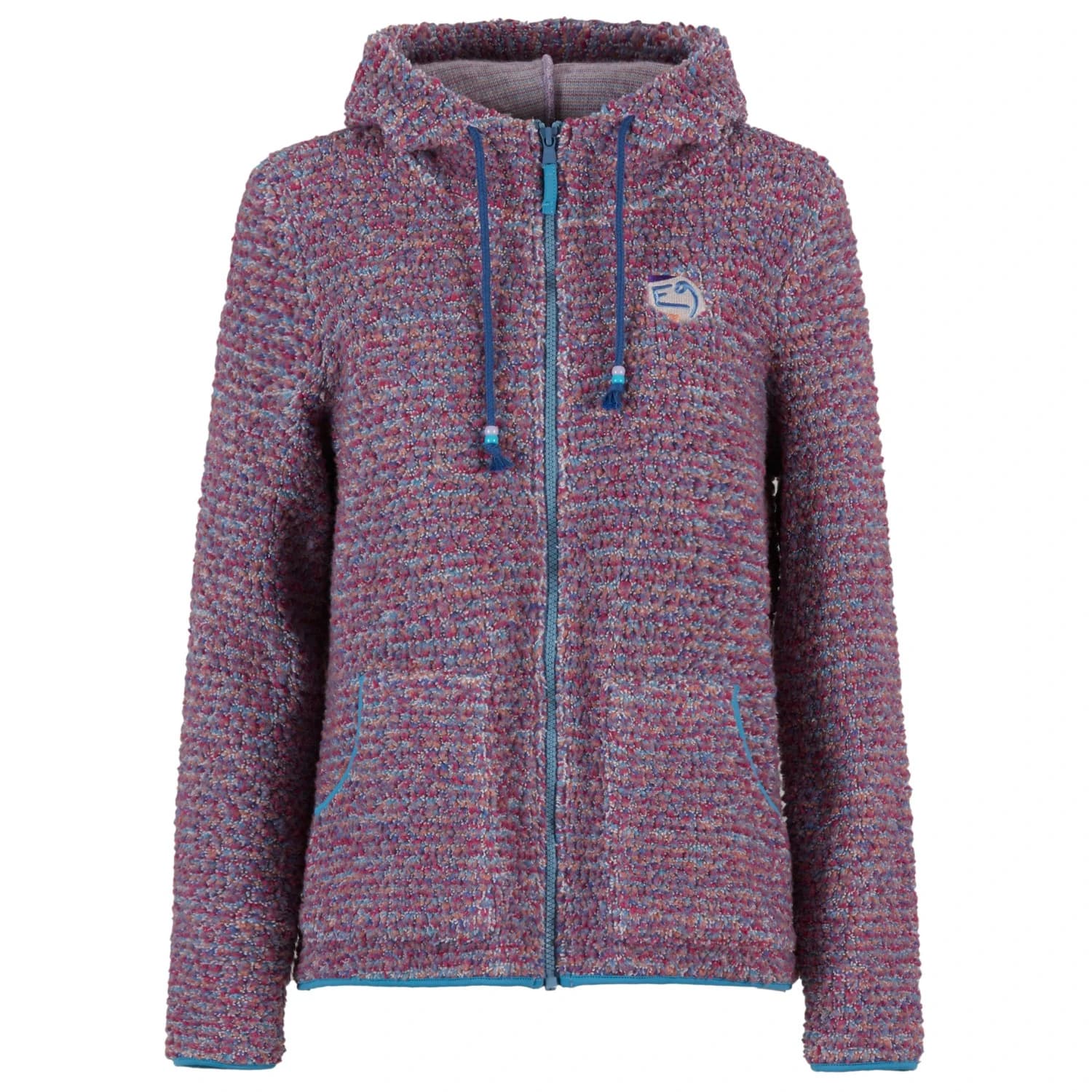 Вълнен пуловер E9 Women's Rosy Zip-up hoodie - Tulip