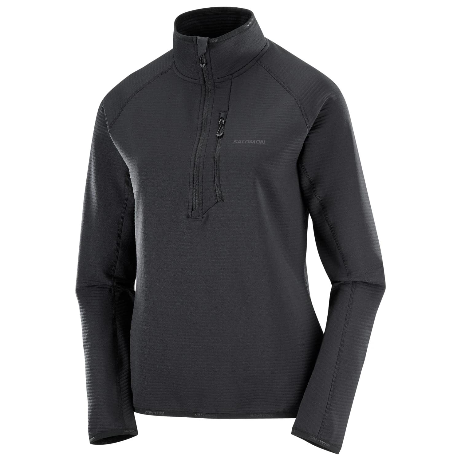 Дамски поларен пуловер Salomon Women's Essential Lightwarm Half Zip Fleece jumper - Deep Black