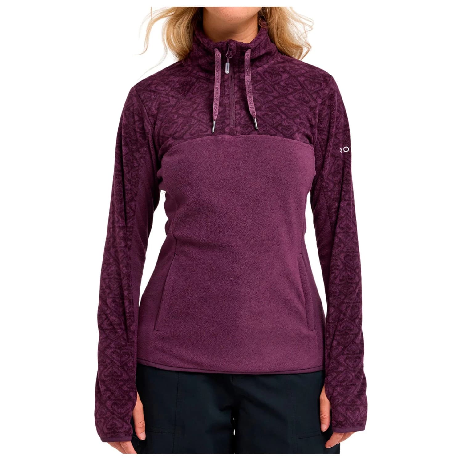 Поларен пуловер Roxy Women's Sayna Half Zip Fleece jumper - Blackberry Wine