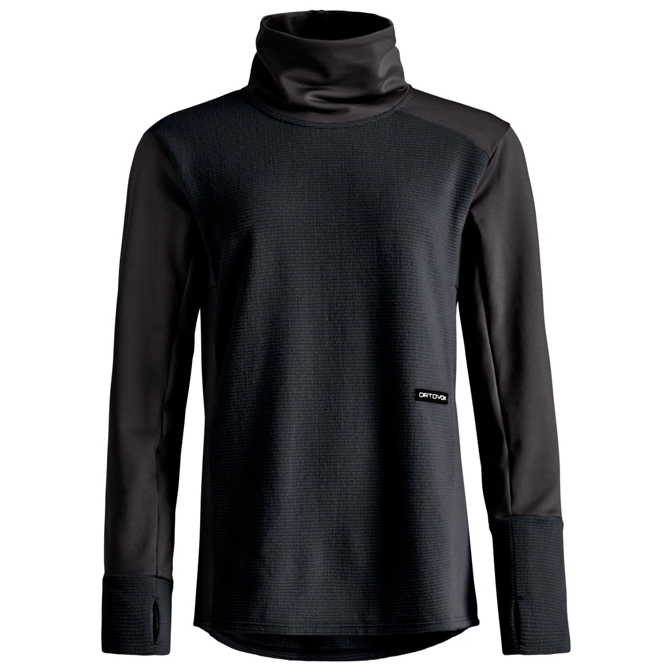 Дамски поларен пуловер Ortovox Women's Fleece Cord Longsleeve Fleece jumper - Black Raven