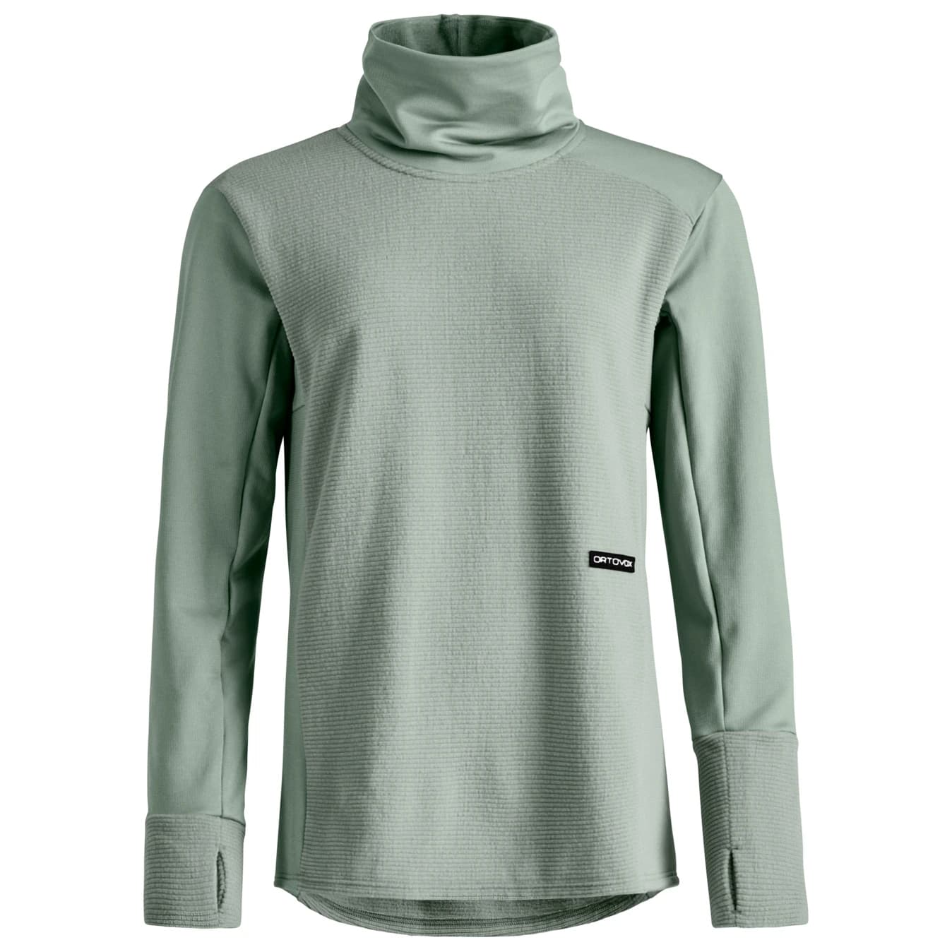 Дамски поларен пуловер Ortovox Women's Fleece Cord Longsleeve Fleece jumper - Green Sage