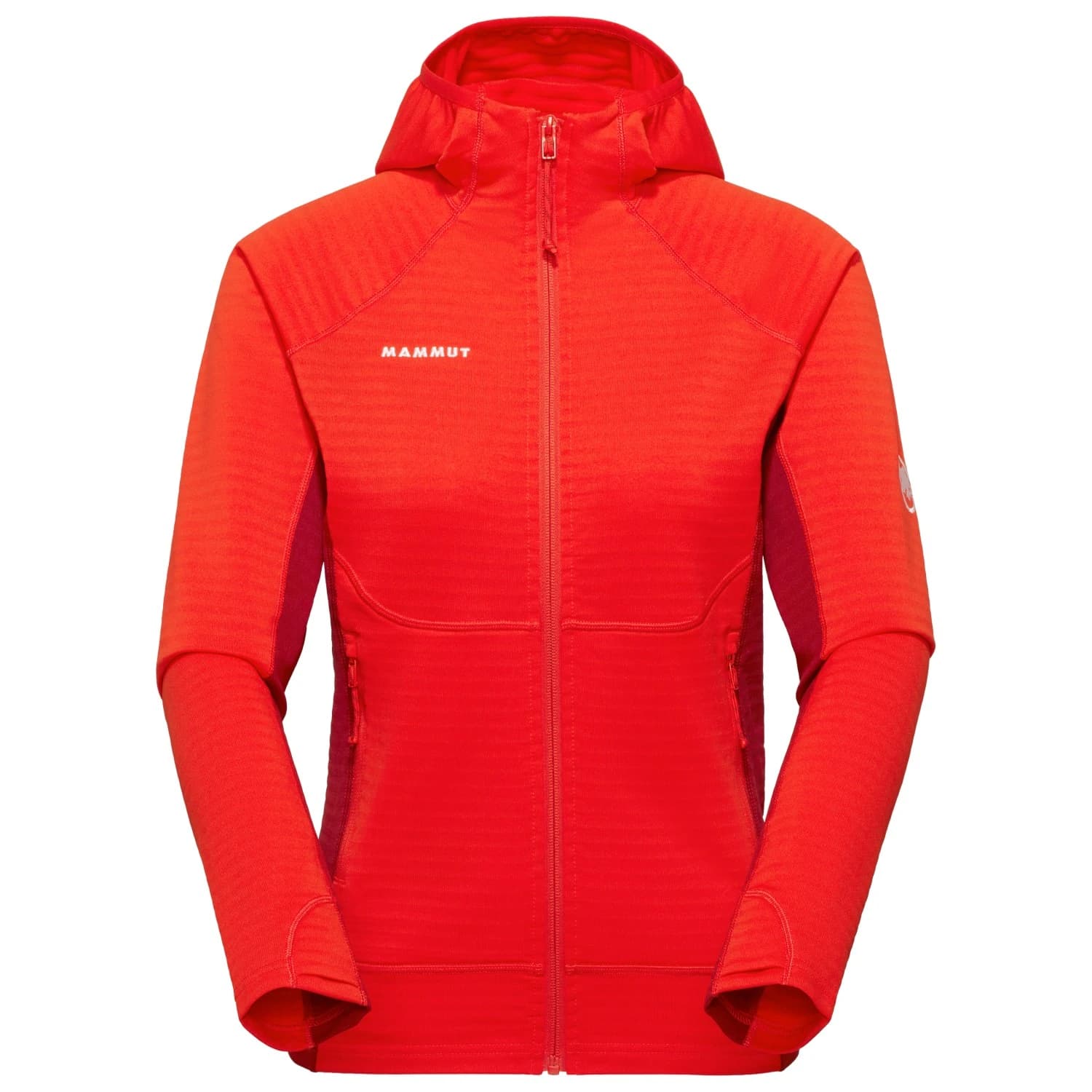 Дамско поларено яке Mammut Women's Taiss ML Hooded Jacket Fleece jacket - Mammut Red / Dark Mammut Red