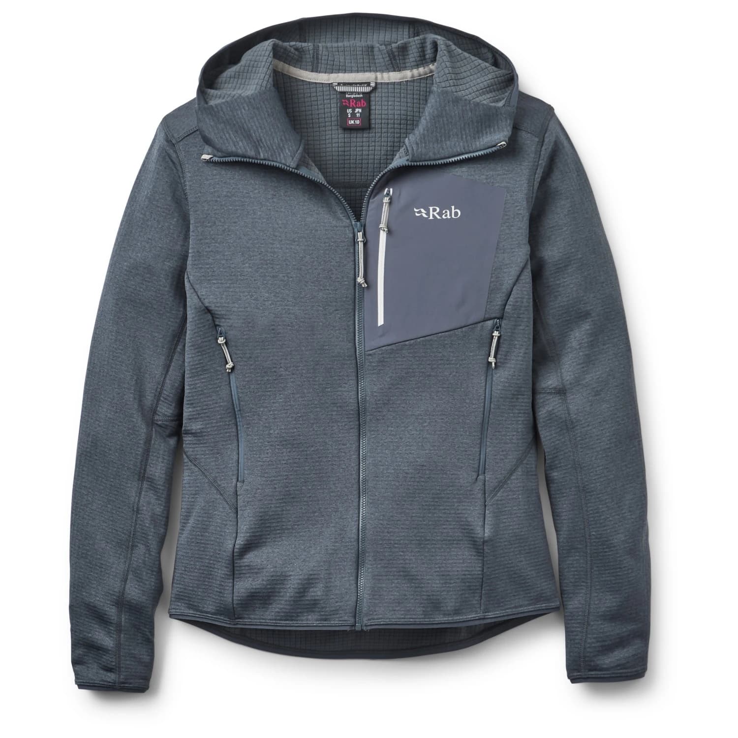 Дамско поларено яке Rab Women's Ascendor Hoody Fleece jacket - Steel