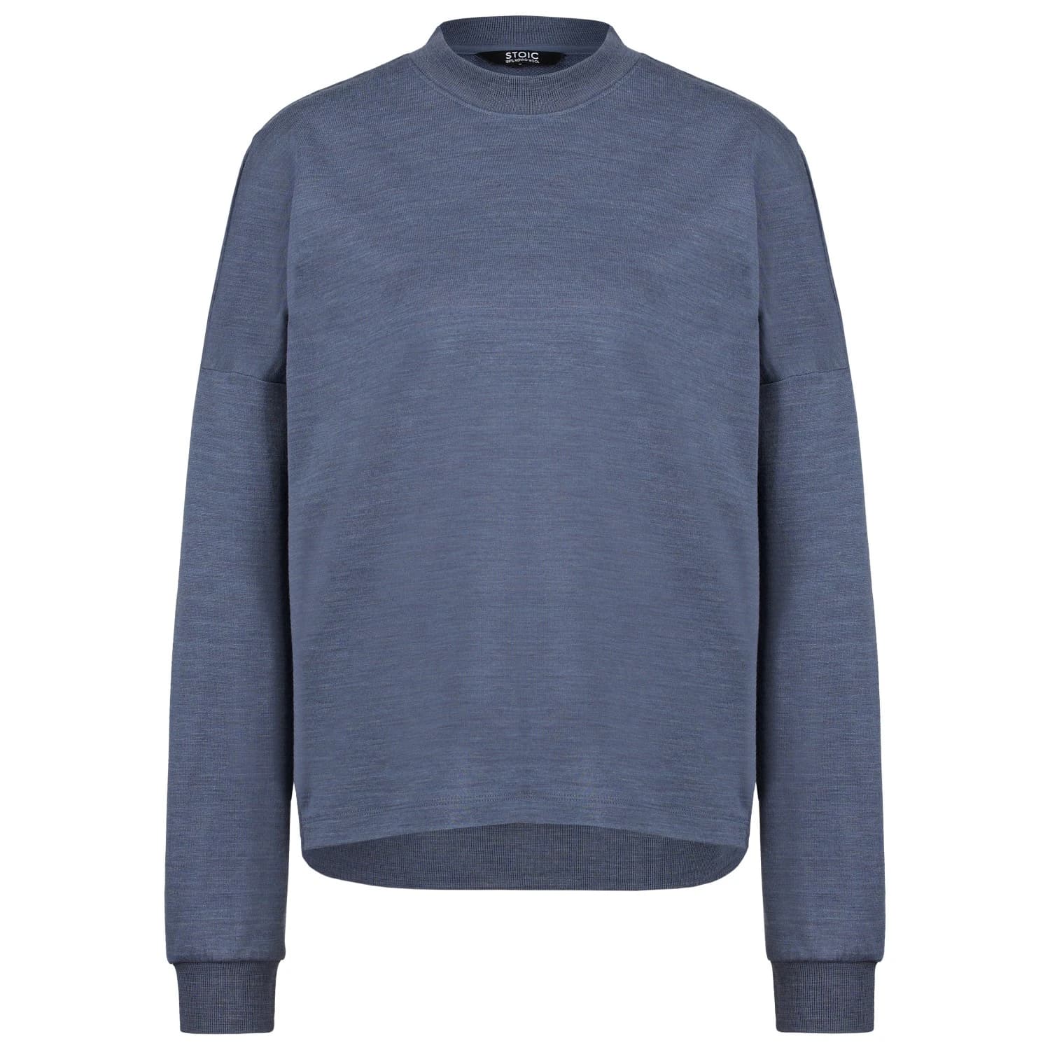 Дамски вълнен пуловер Stoic Women's MerinoTerry250 BaraSt. Pullover Merino jumper - Ocean Blue Melange