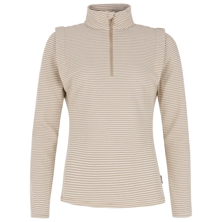 Дамски поларен пуловер Protest Women's PRTIvory 1/4 Zip Active Top Jumper - Bamboo Beige