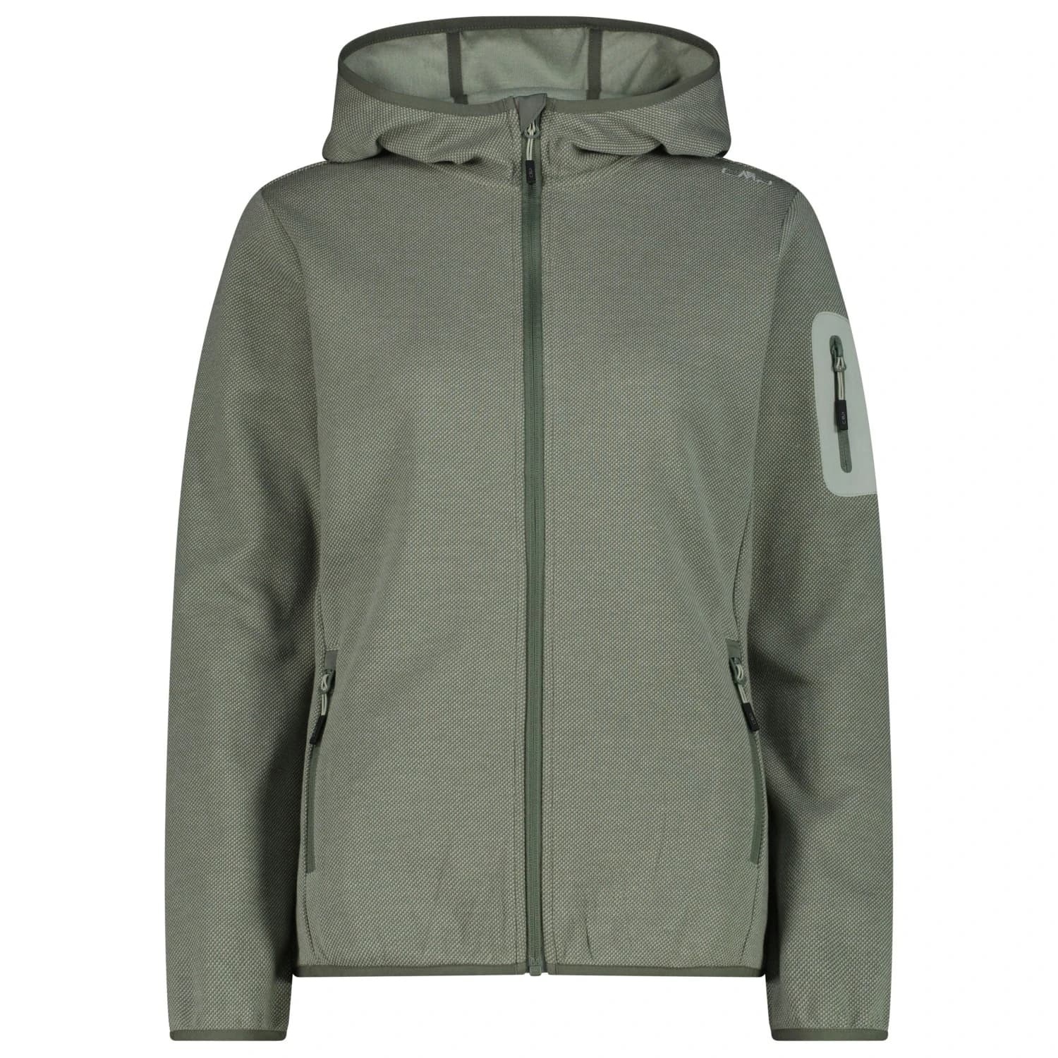 Дамско поларено яке CMP Women's Jacket Fix Hood with Sleeve Pocket Fleece jacket - Avocado / Pistacchio