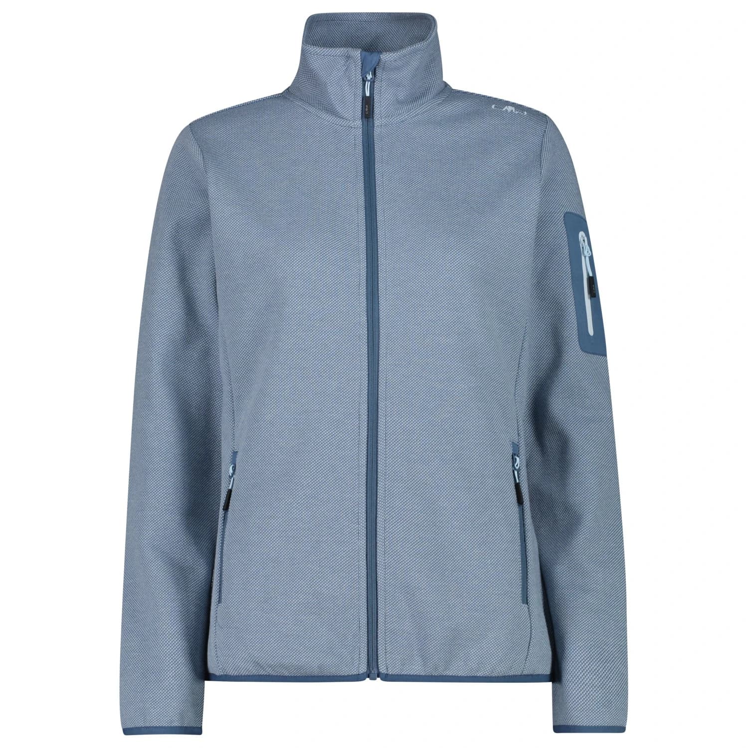 Дамско поларено яке CMP Women's Jacket Jacquard Knitted Fleece jacket - Space / Sky Blue