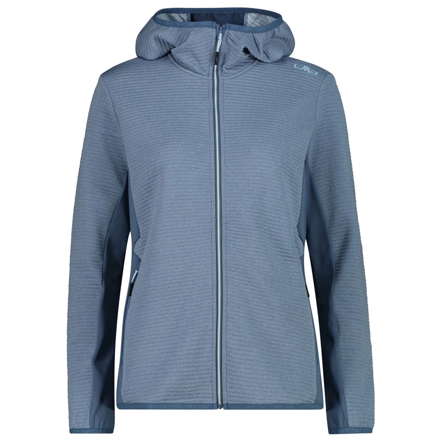 Дамско поларено яке CMP Women's Striped Jacquard Jacket Fix Hood Fleece jacket - Space Melange