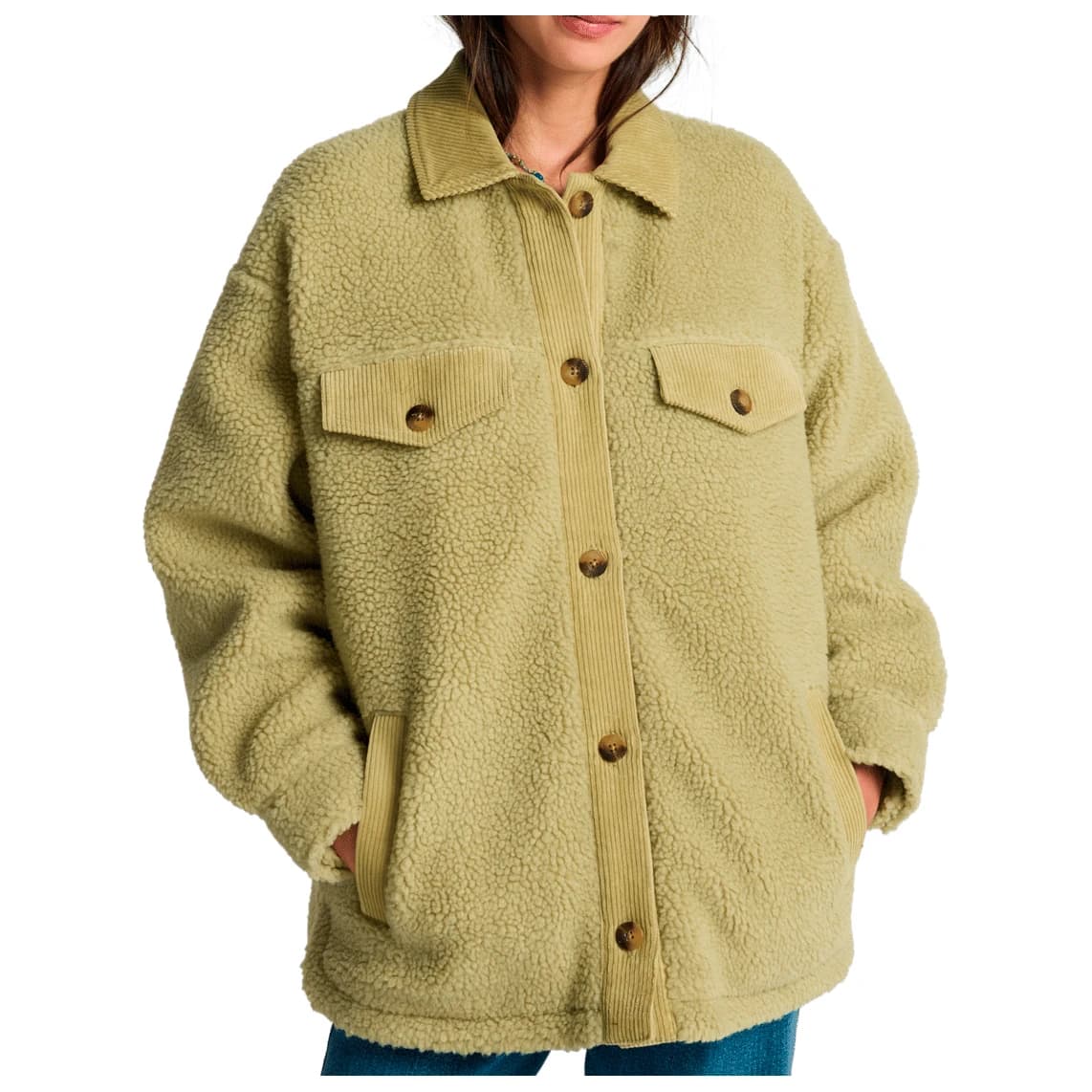 Дамско поларено яке Billabong Women's Coastal Waves Fleece jacket - Cactus Green