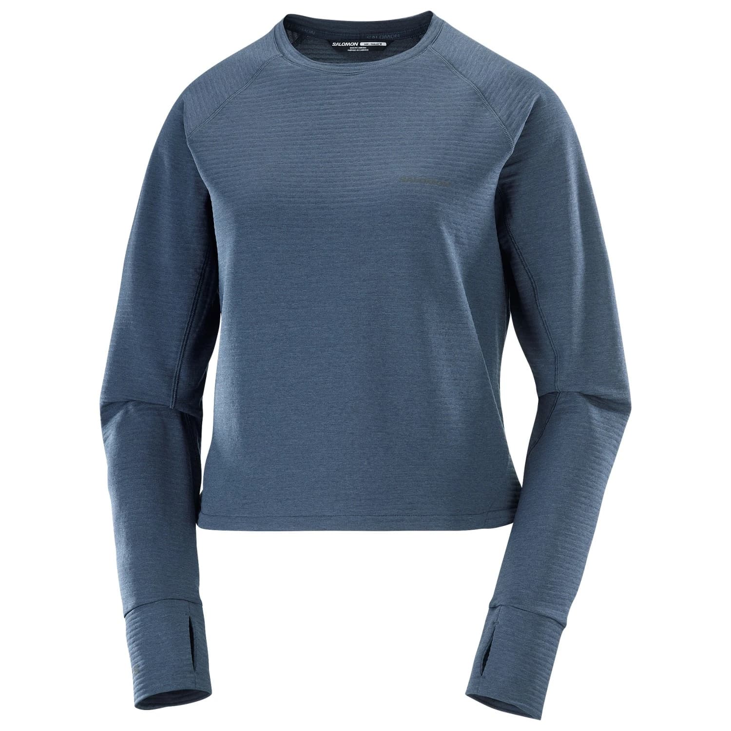 Дамски поларен пуловер Salomon Women's Sntial Lightwarm Crew Neck Fleece jumper - Blue Nights