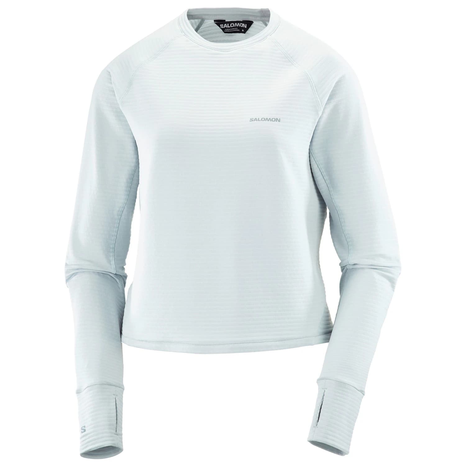 Дамски поларен пуловер Salomon Women's Sntial Lightwarm Crew Neck Fleece jumper - Pearl Blue