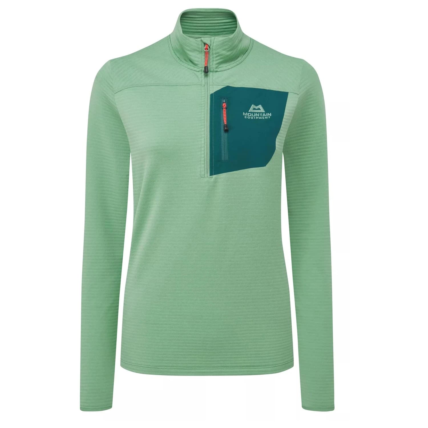 Дамски поларен пуловер Mountain Equipment Women's Lumiko Zip-T Fleece jumper - Lichen Green / Deep Teal