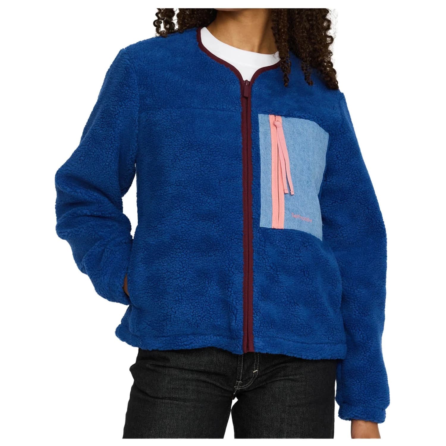 Дамско поларено яке Selfhood Women's Pocket Teddy Fleece jacket - Blue