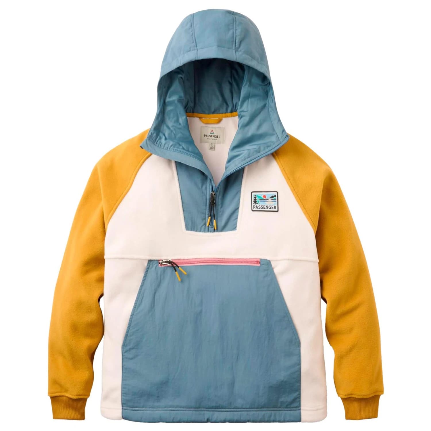 Поларен пуловер Passenger Women's Alexander 3.0 Recycled Hooded Polar Fleece Fleece jacket - Stormy Blue / White Sand