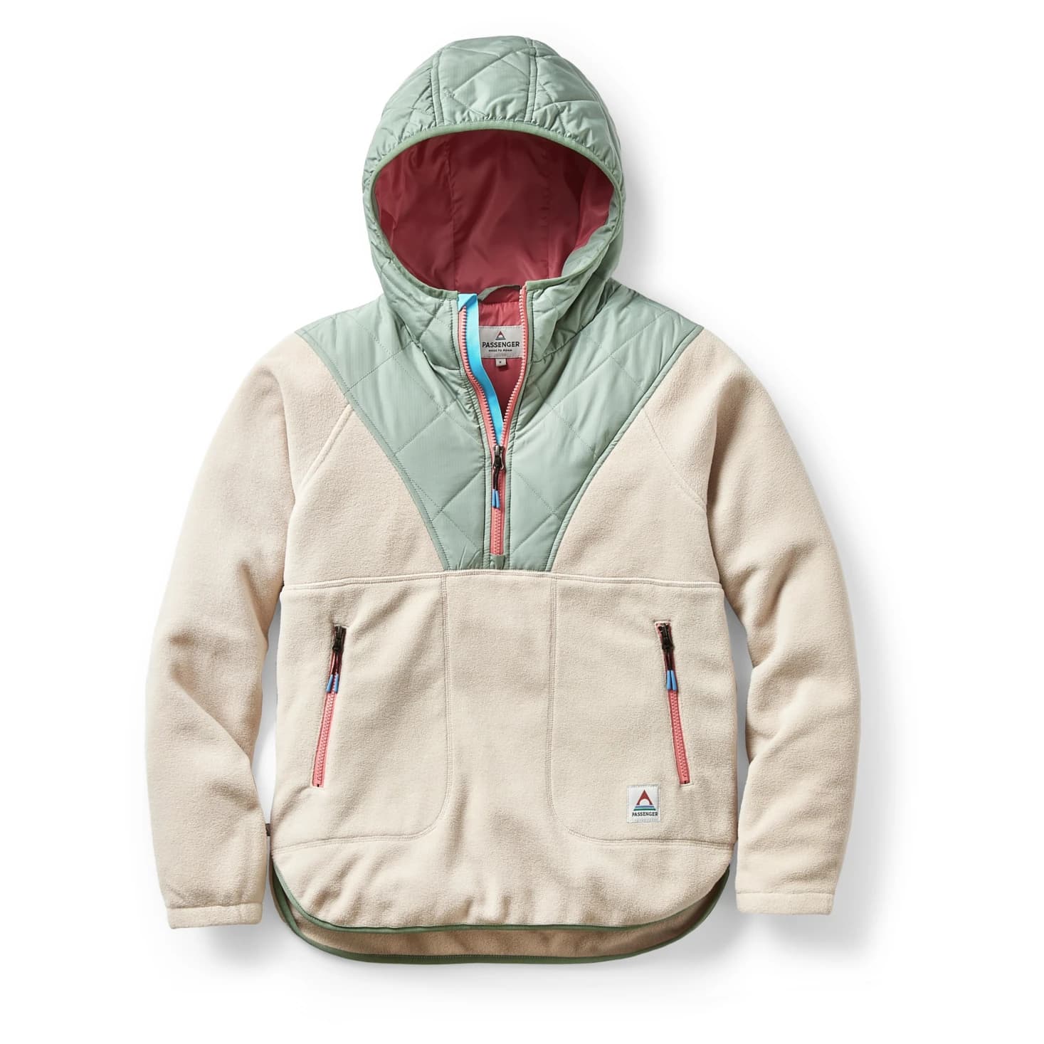 Дамски поларен пуловер Passenger Women's Juana Recycled Polar Hooded Fleece 2.0 Fleece jumper - Oatmeal
