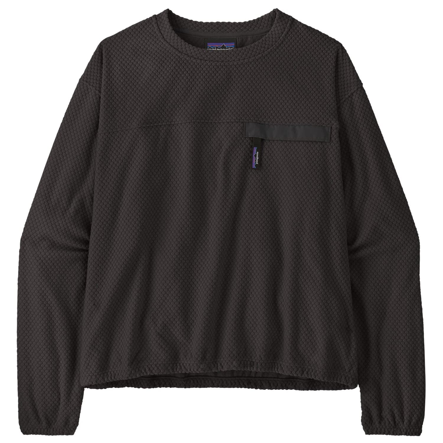 Дамски поларен пуловер Patagonia Women's Textured Fleece Crewneck Fleece jumper - Black