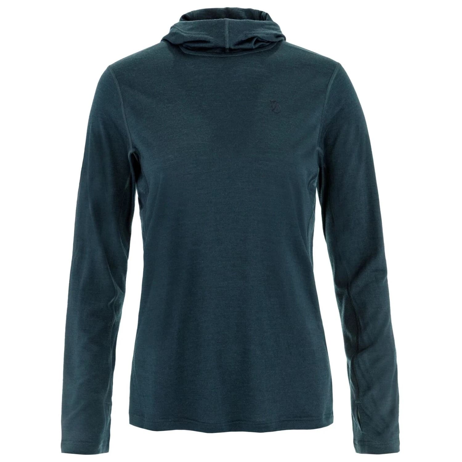 Дамска мериносова блуза Fjällräven Women's Abisko Wool Hoodie Merino shirt - Dark Navy