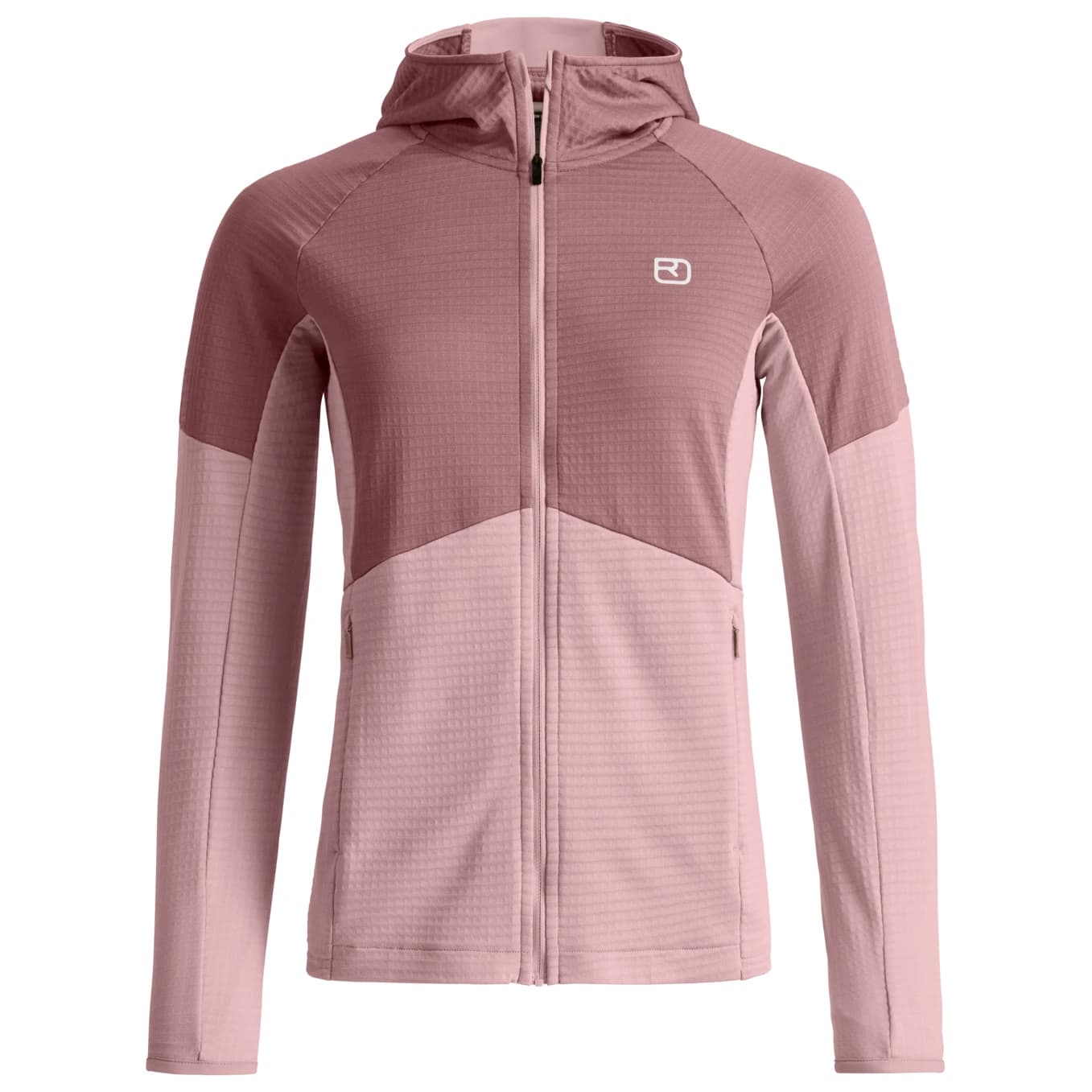 Дамско вълнено яке Ortovox Women's Fleece Light Grid Hoody Fleece jacket - Dawn Rose