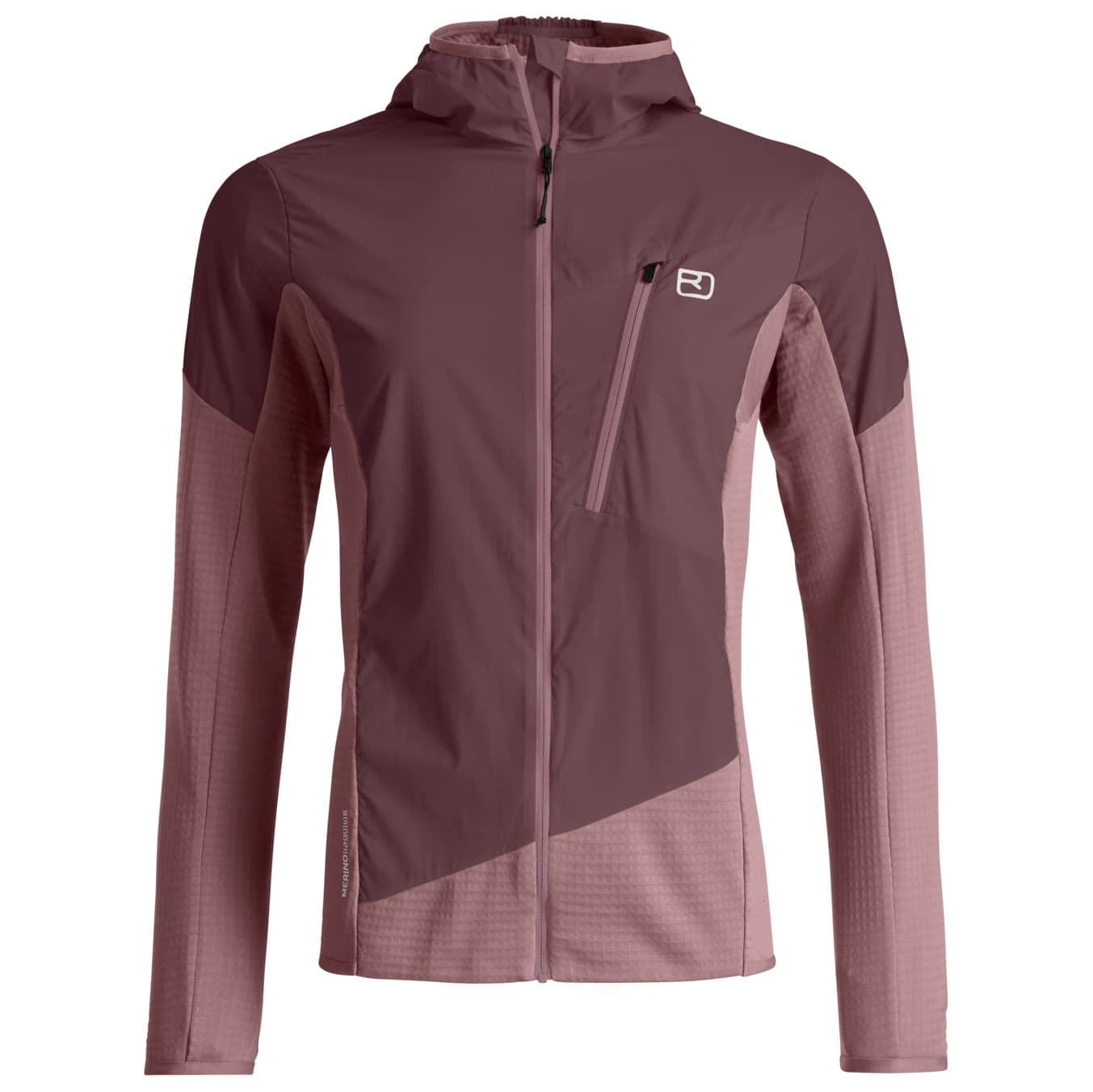 Дамско вълнено яке Ortovox Women's Trace Hybrid Jacket Windproof jacket - Chestnut