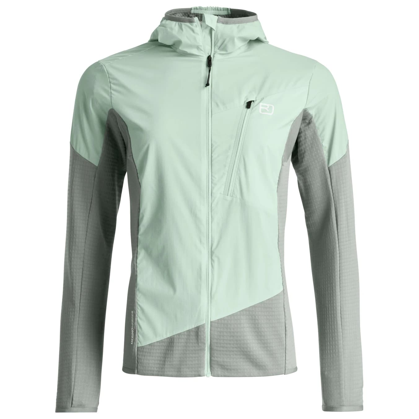 Дамско вълнено яке Ortovox Women's Trace Hybrid Jacket Windproof jacket - Green Acid