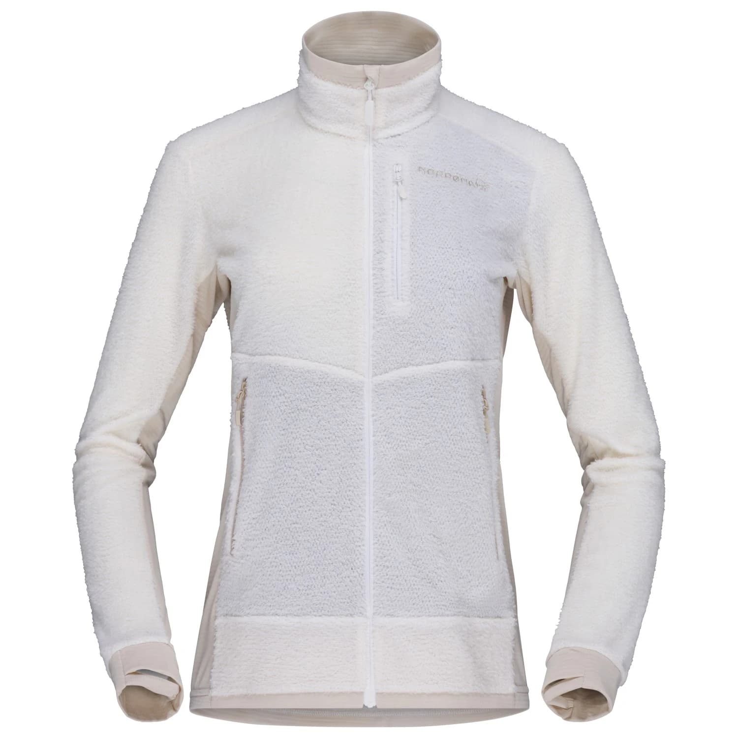 Дамско поларено яке Norrøna Women's Falketind Warm1 Active Jacket Fleece jacket - Snow White / Oatmeal