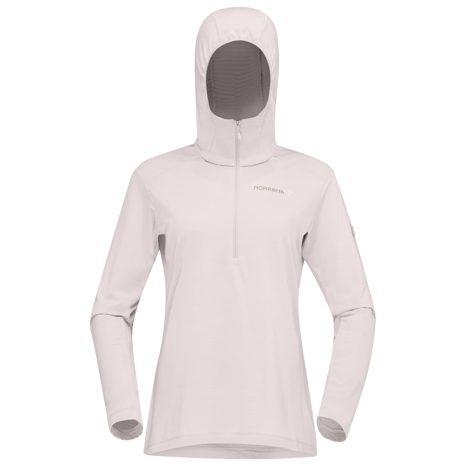 Дамски поларен пуловер Norrøna Women's Falketind Warm1 Hood Fleece jumper - Oatmeal
