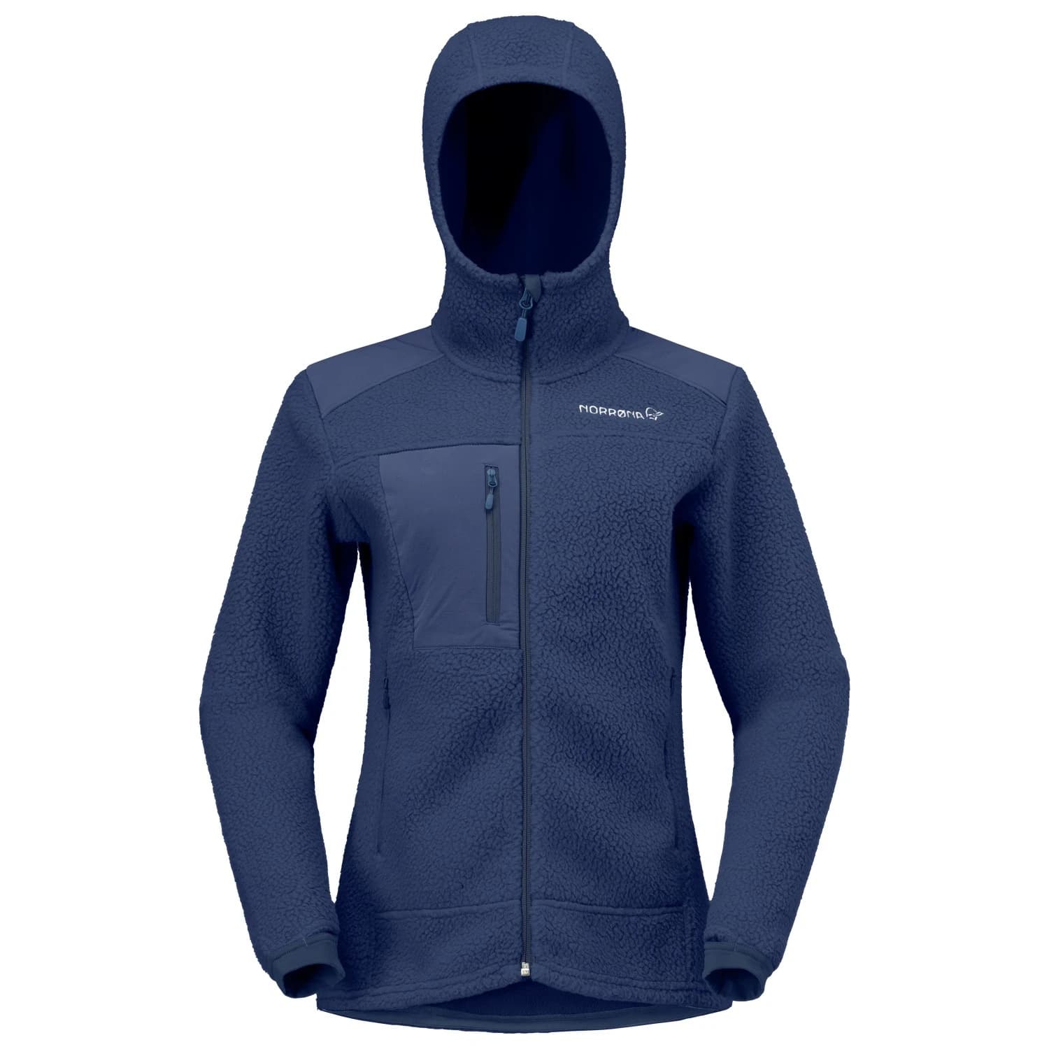 Дамско поларено яке Norrøna Women's Trollveggen Warm3 Zip Hood Fleece jacket - Indigo Night