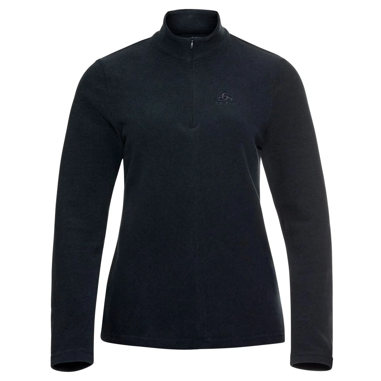 Дамски поларен пуловер Odlo Women's Midlayer 1/2 Zip Roy Fleece jumper - Dark Sapphire / Black / Stripes