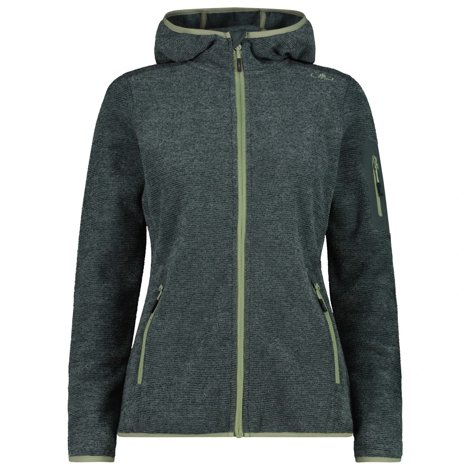 Дамско поларено яке CMP Women's Jacket Fix Hood 3H19826A Fleece jacket - Jungle