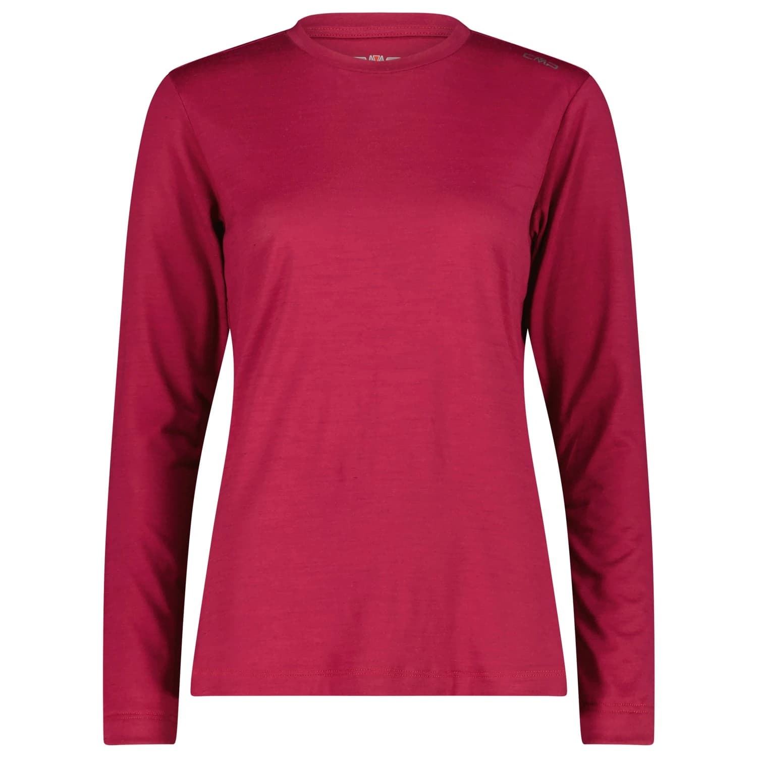Вълнен пуловер CMP Women's T-Shirt 36N1926 Merino longsleeve - Amaranto