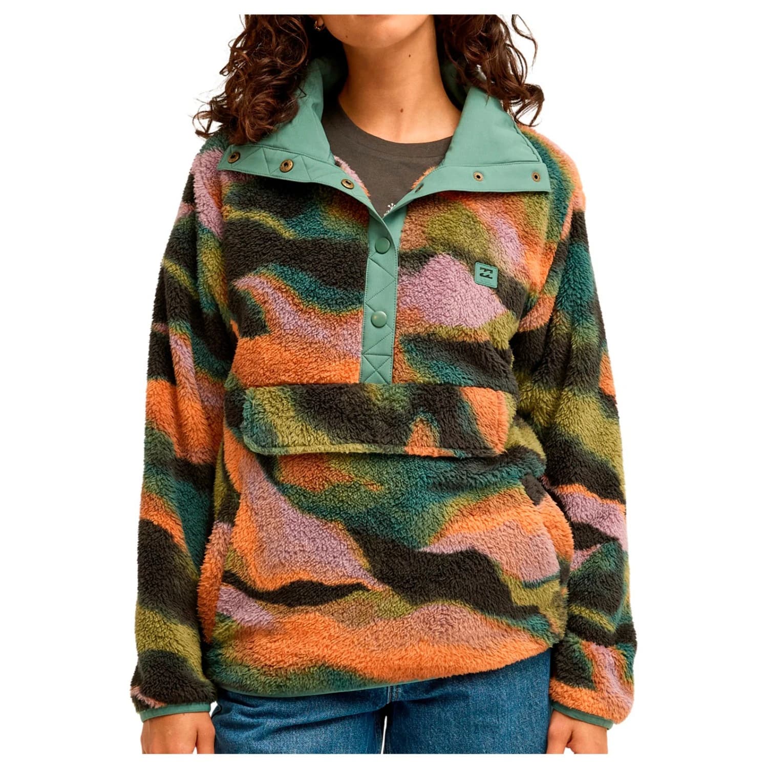 Дамски поларен пуловер Billabong Women's Switchback Pullover Fleece jumper - Black Multi