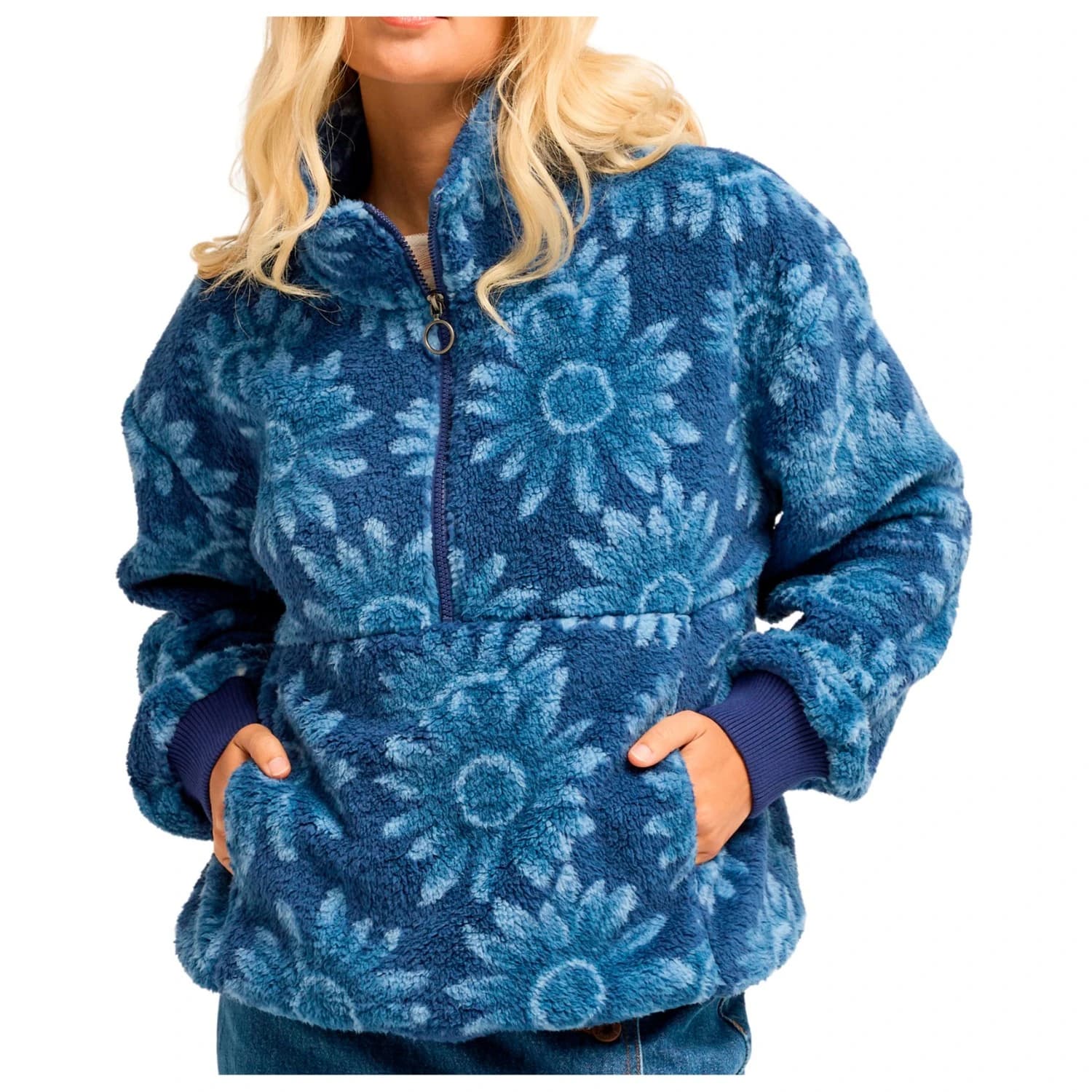 Дамски поларен пуловер Billabong Women's Time Off Fleece jumper - True Navy
