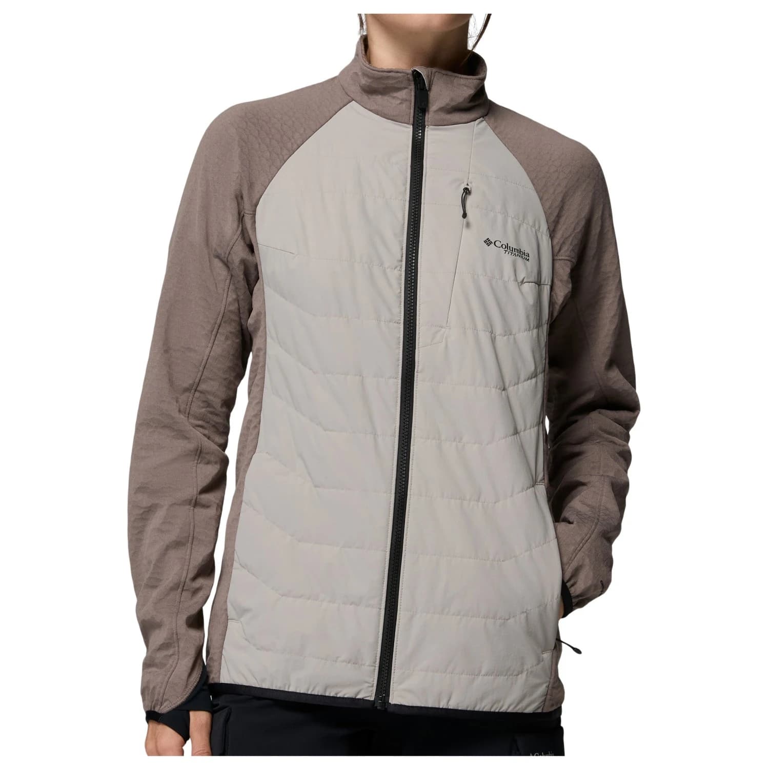 Дамско поларено яке Columbia Women's Arctic Crest II Hybrid Full Zip Fleece jacket - Flint Grey / Iron