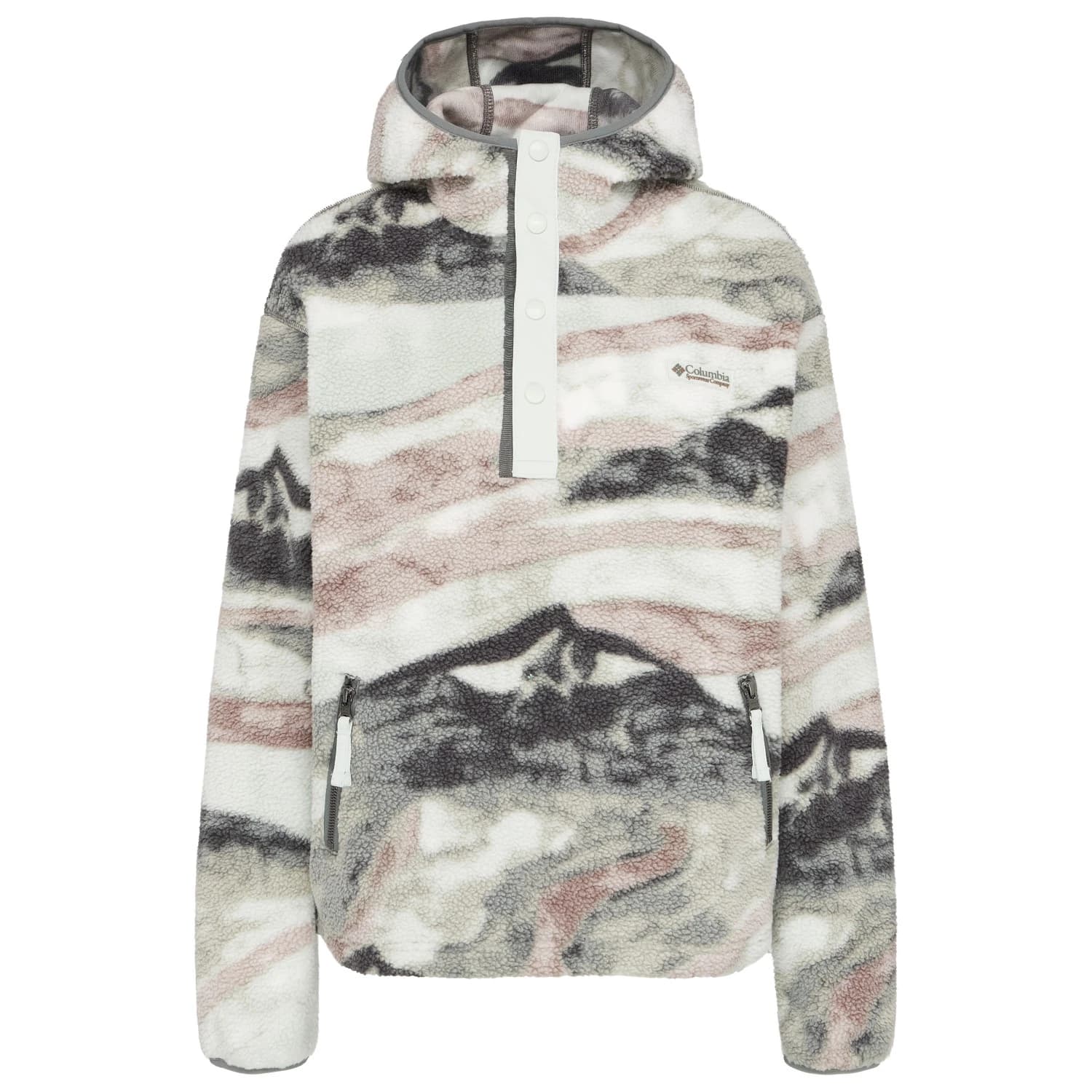 Поларен пуловер Columbia Women's Helvetia II Printed Hoodie Fleece jumper - Sedona Sage / Summits