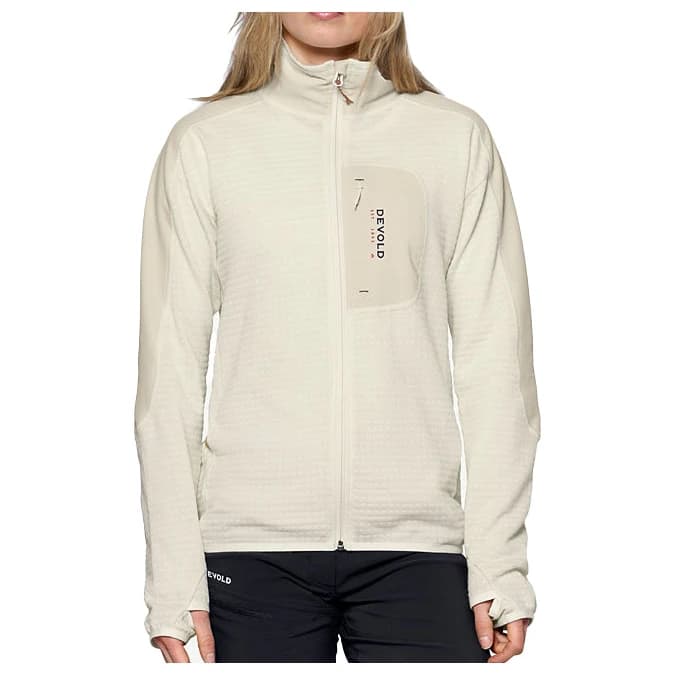 Дамско вълнено яке Devold Women's Adventure Jacket Merino vest - Raw White