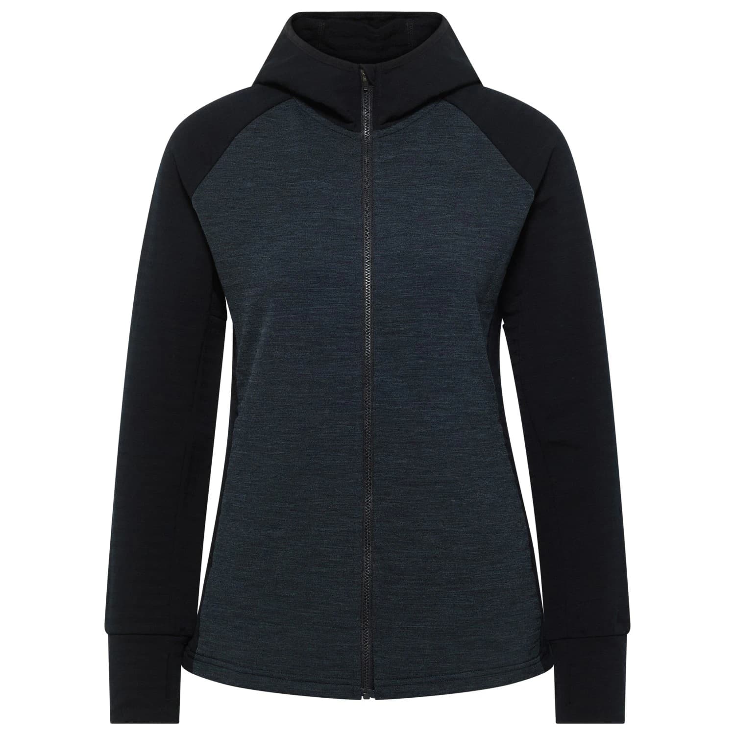 Вълнено яке Stoic Women's MerinoFleece260 FlenSt. II Zip Hoody Merino hoodie - Black / Black / Melange